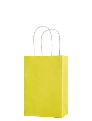 Kağıt Çanta Mini Boy 16x21x8 Cm 25 Parça Sarı - 1