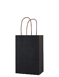 Kağıt Çanta Mini Boy 16x21x8 Cm 25 Parça Siyah - 