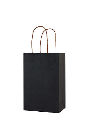 Kağıt Çanta Mini Boy 16x21x8 Cm 25 Parça Siyah - 1