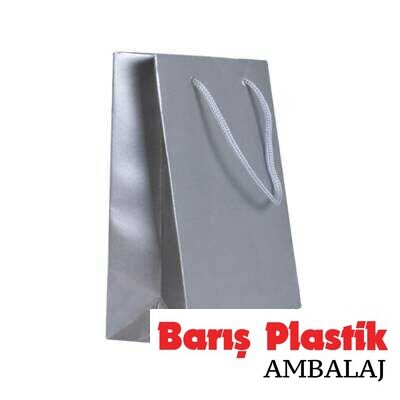 Karton Çanta 26 x 24 Cm Gümüş 25li - 1
