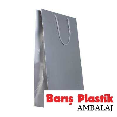 Karton Çanta 26 x 38 Cm Gümüş 25li - 1