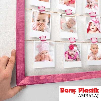 Keçe Mandal 6'Lı Pembe Zıbın Figürlü - 1