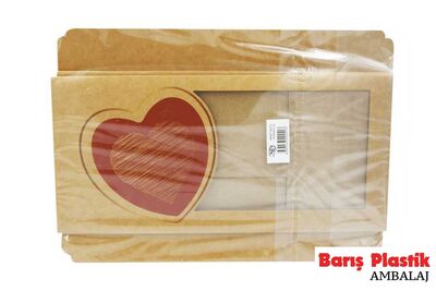 Kraft Pencereli Baskılı Kutu 15x30x8,5 - 4