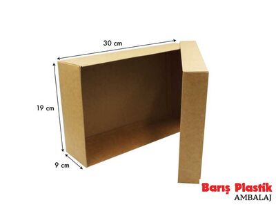 Kraft Pencereli Baskılı Kutu 19x30x9