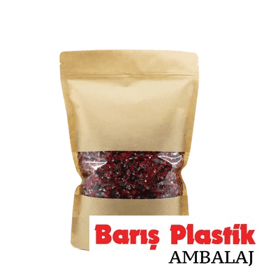 Kraft Pencereli Doypack 16x27x4 Cm - 1