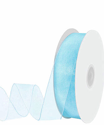 Kurdele Organze 2 Cm 22 Metre Mavi - 1