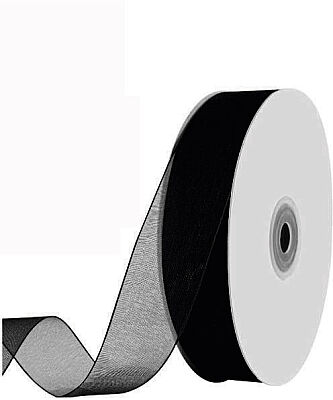 Kurdele Organze 2 Cm 22 Metre Siyah - 1