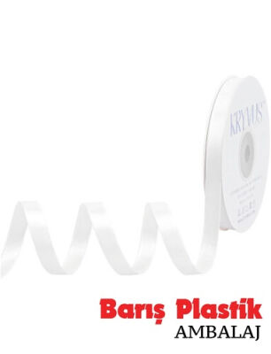Kurdele Saten 1 Cm 10 Metre Beyaz - 1