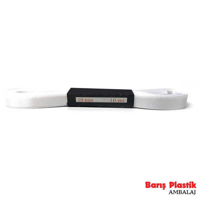 Kurdele Saten 1 Cm 10 Metre Beyaz - 1