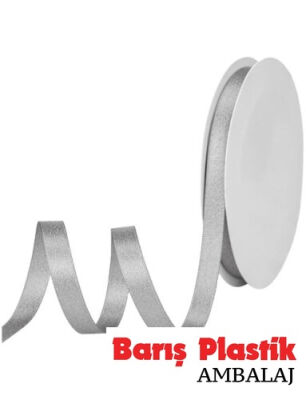 Kurdele Saten 1 Cm 10 Metre Simli Gümüş - 1