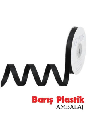 Kurdele Saten 1 Cm 10 Metre Siyah - 1