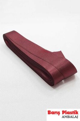 Kurdele Saten 2 Cm 10 Metre Bordo - 1