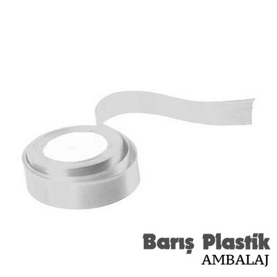 Kurdele Saten 2.5 Cm 25 Metre Beyaz - 1