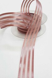 Kurdele Saten - Şifon Çizgili 4 yollu 2,50 cm x 20 mt (Renk seçiniz) - 1