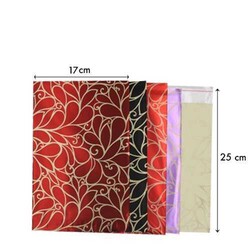Metalize Hediye Paketi Lüks 17x25 50 Parça Desenli - 