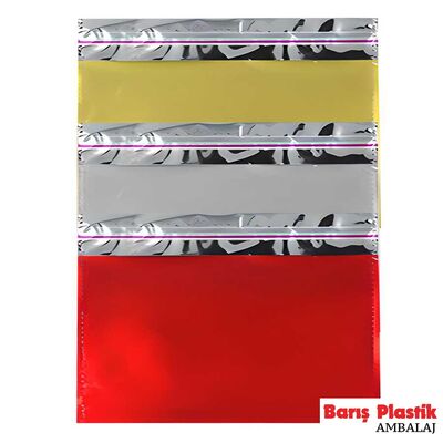 Metalize Hediye Paketi Lüks Yandan Bantlı 50x70 50'li - 1