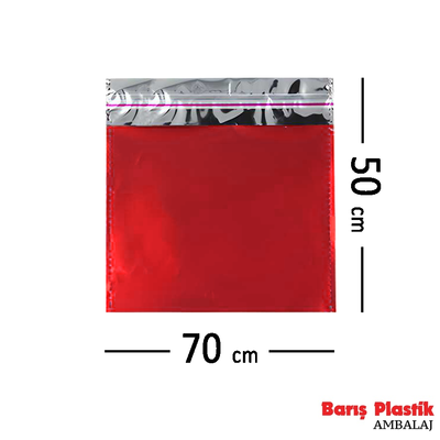 Metalize Hediye Paketi Lüks Yandan Bantlı 50x70 50'li - 2