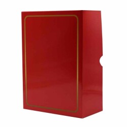 Katlama Kutu Gold Çizgi Detaylı Kırmızı 17*24*8 cm - 1